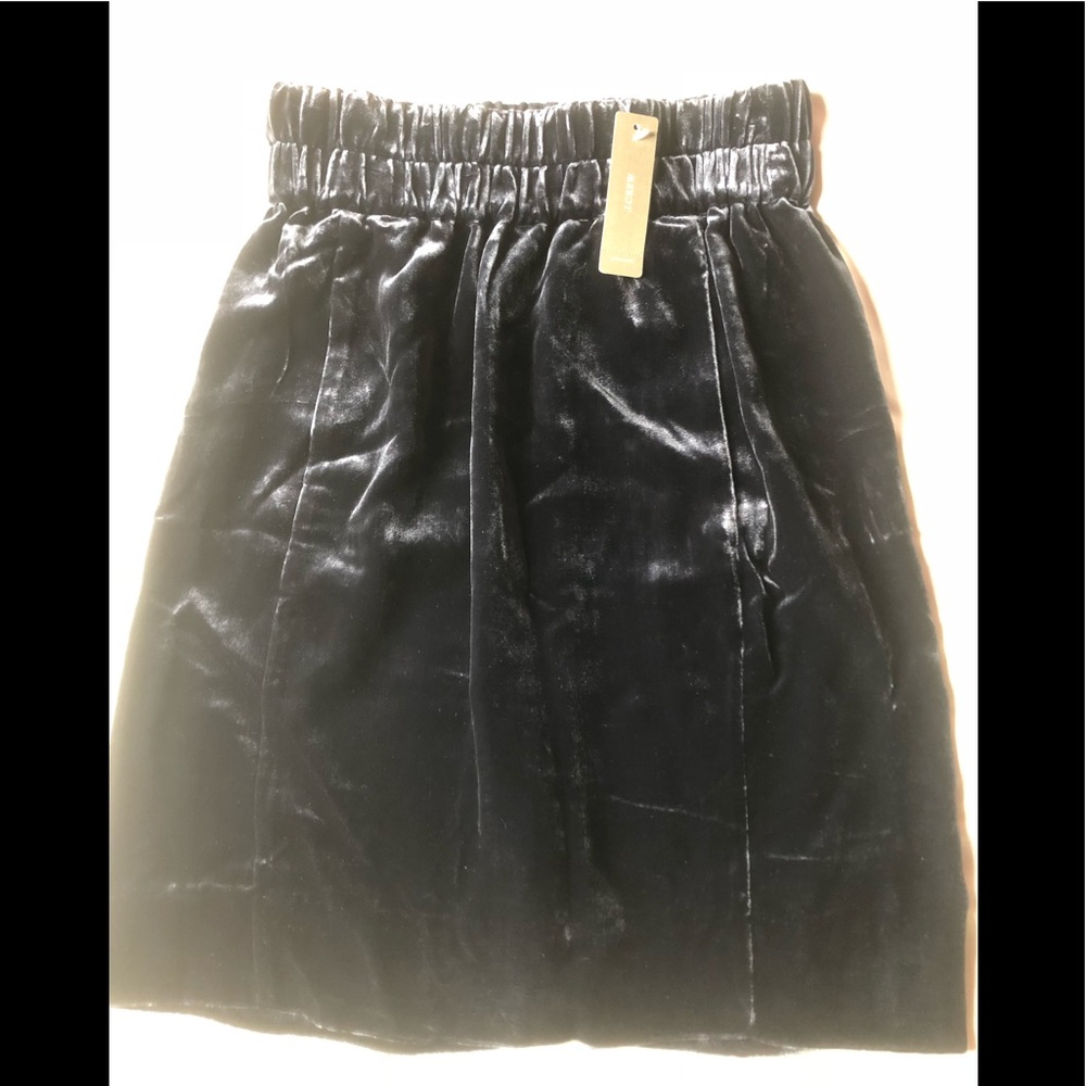 ❤️NWT! J. Crew Velvet Pull-On Midi Skirt Pockets